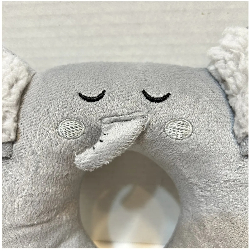 Adirondack Baby Plush Neck Support Head Pillow Gray Elephant Stuffed Animal
